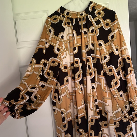 H&M Chain Link High Neck Silky Tent Dress - Picture 3 of 6